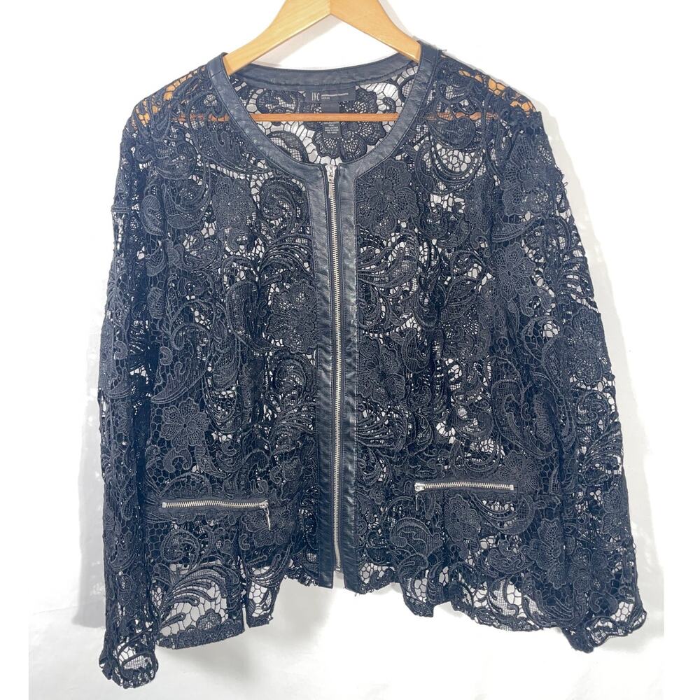 INC International Concepts Women Lace Jacket - Women's Size 3X - Full Zip